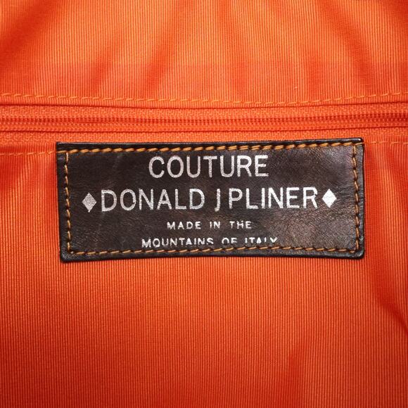 Donald J Pliner Couture Bag Womens Gold Metallic Leather Zip Small Hobo Handbag - Picture 3 of 16